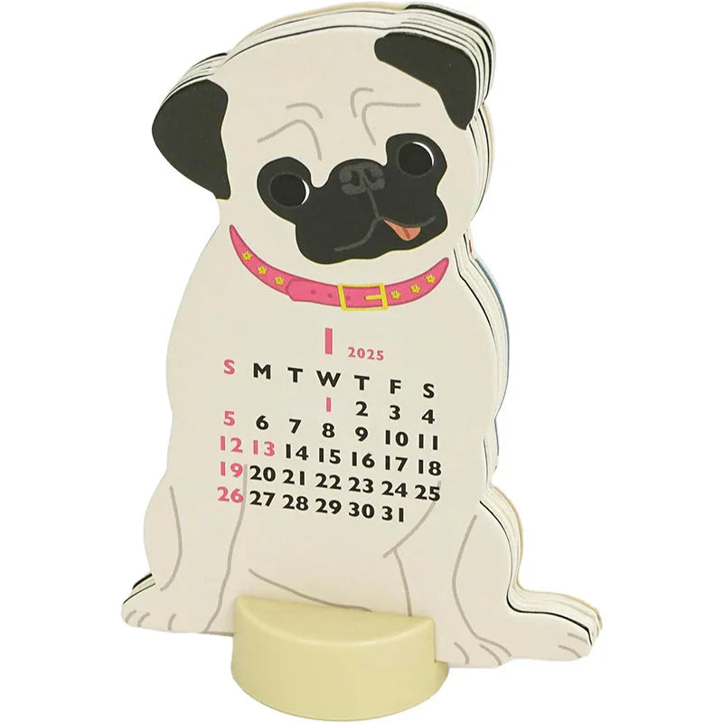 Mini Diecut Calendar - Pug