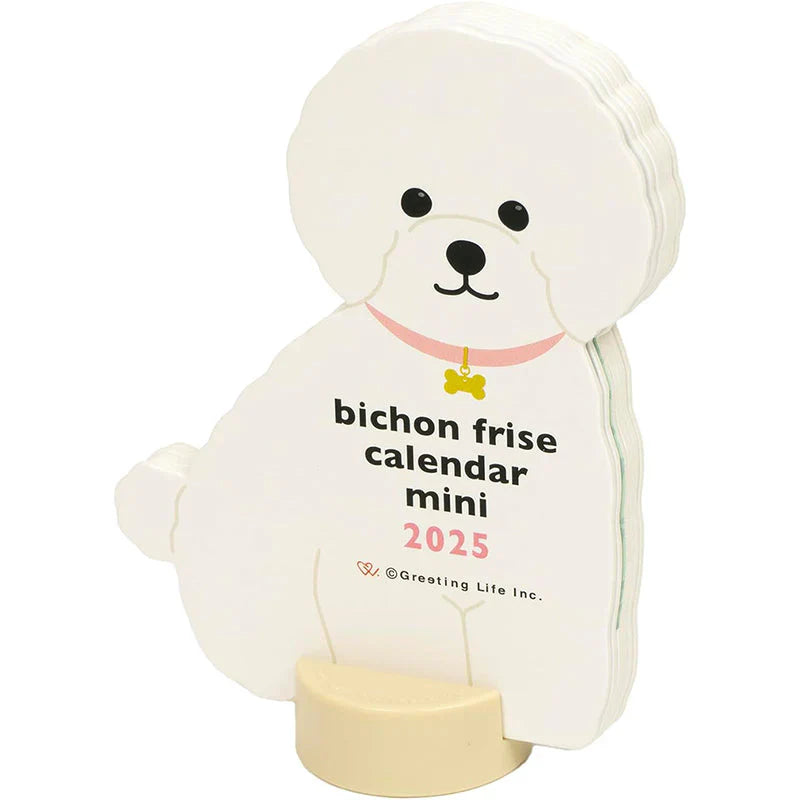 Mini Diecut Calendar - Bichon Frise