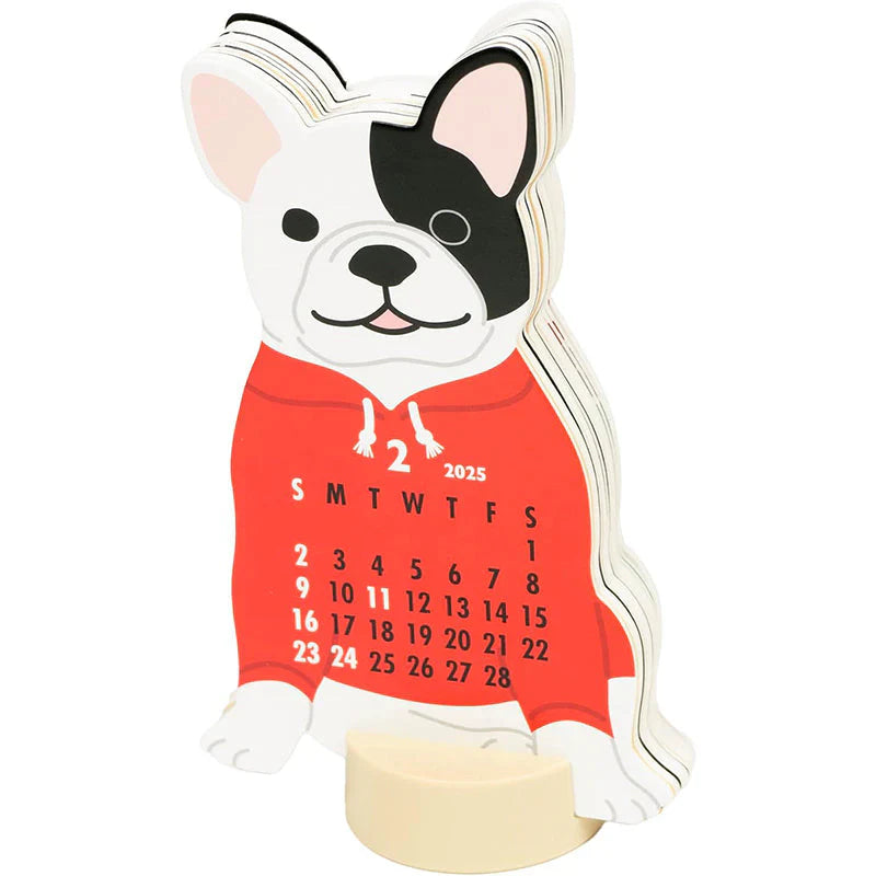 Diecut Calendar - French Bulldog