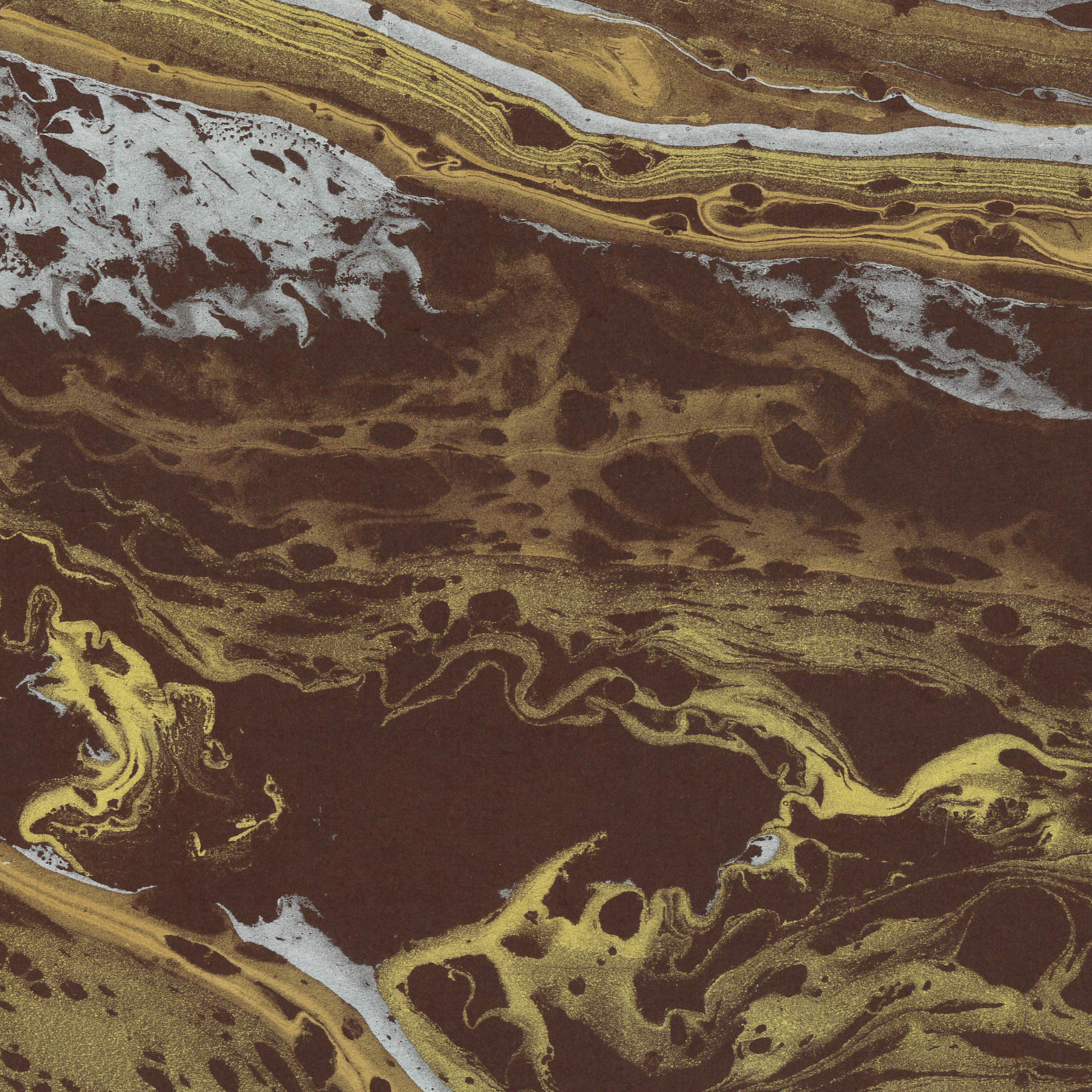 Marbled Momigami Square w/ Methyl Cellulose Treatment