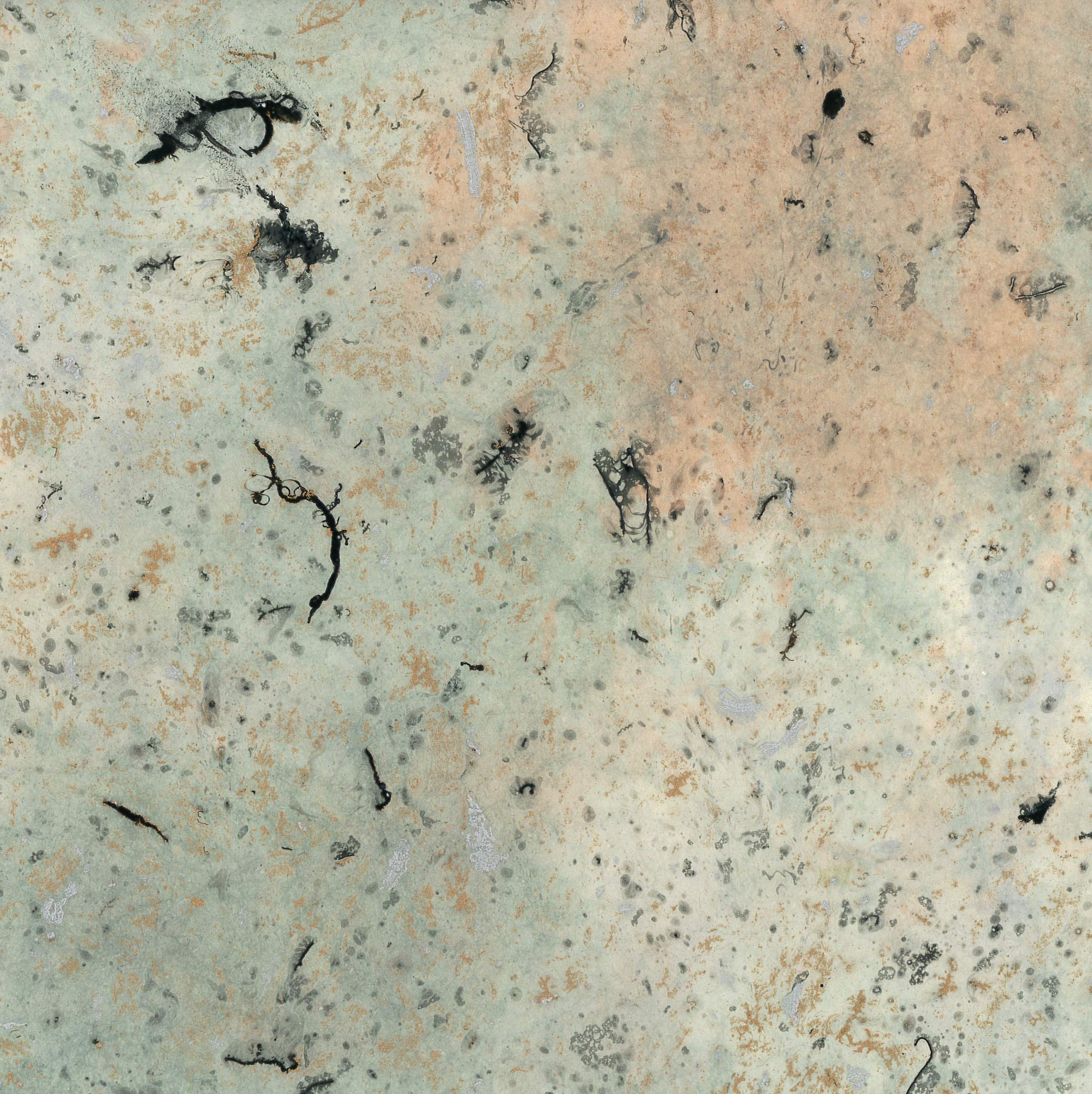 Marbled Momigami Square w/ Methyl Cellulose Treatment