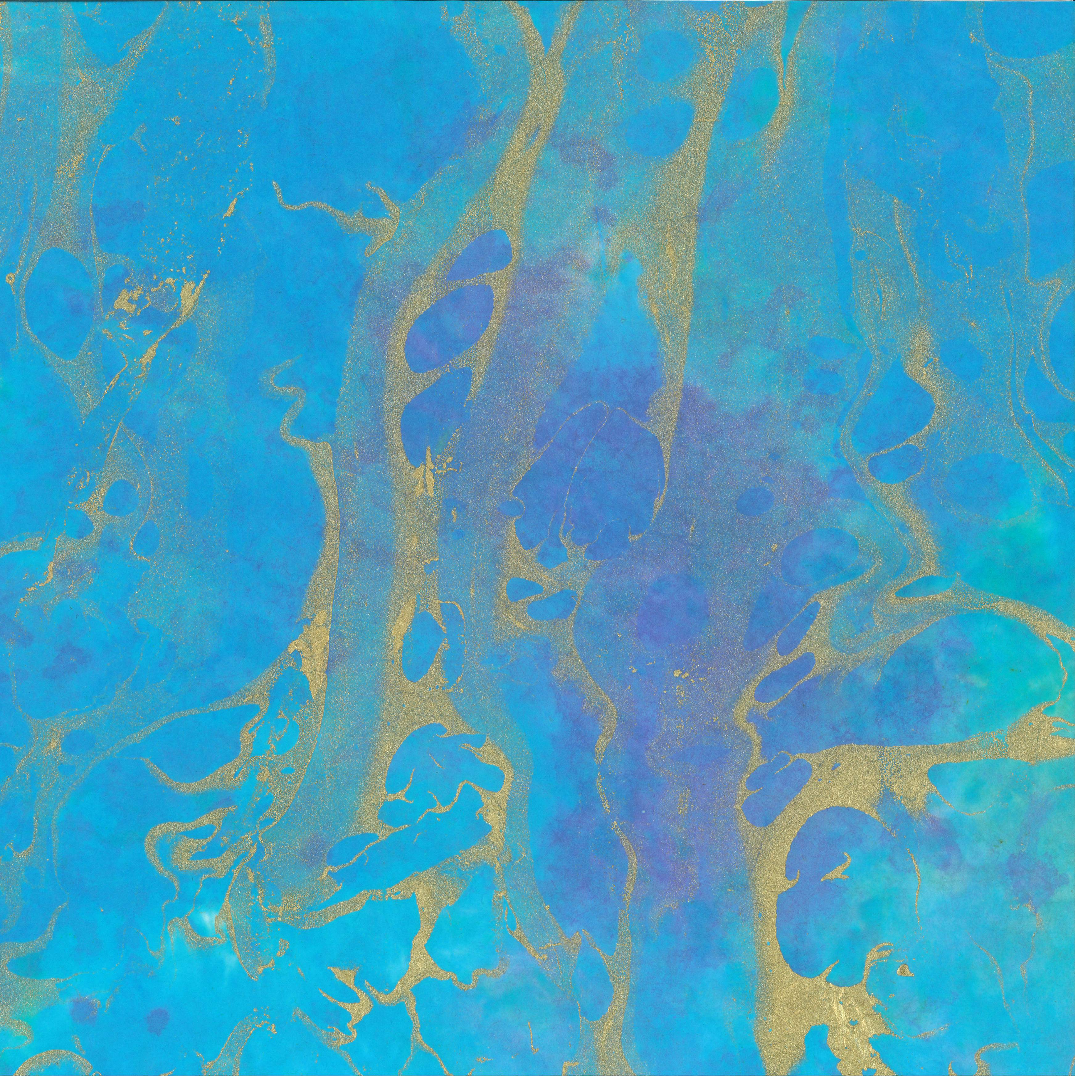 Marbled Momigami Square w/ Methyl Cellulose Treatment