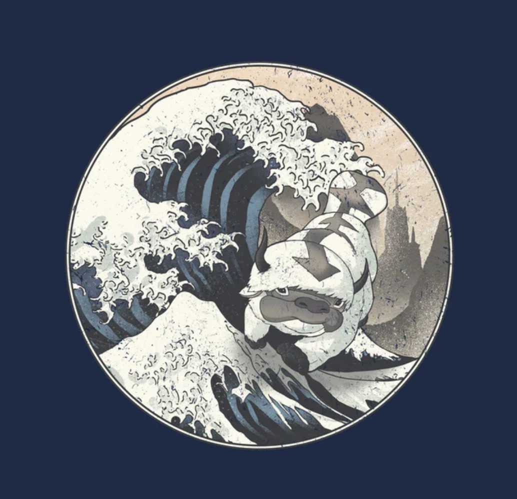Kids T-Shirt - The Great Air Bison - Navy