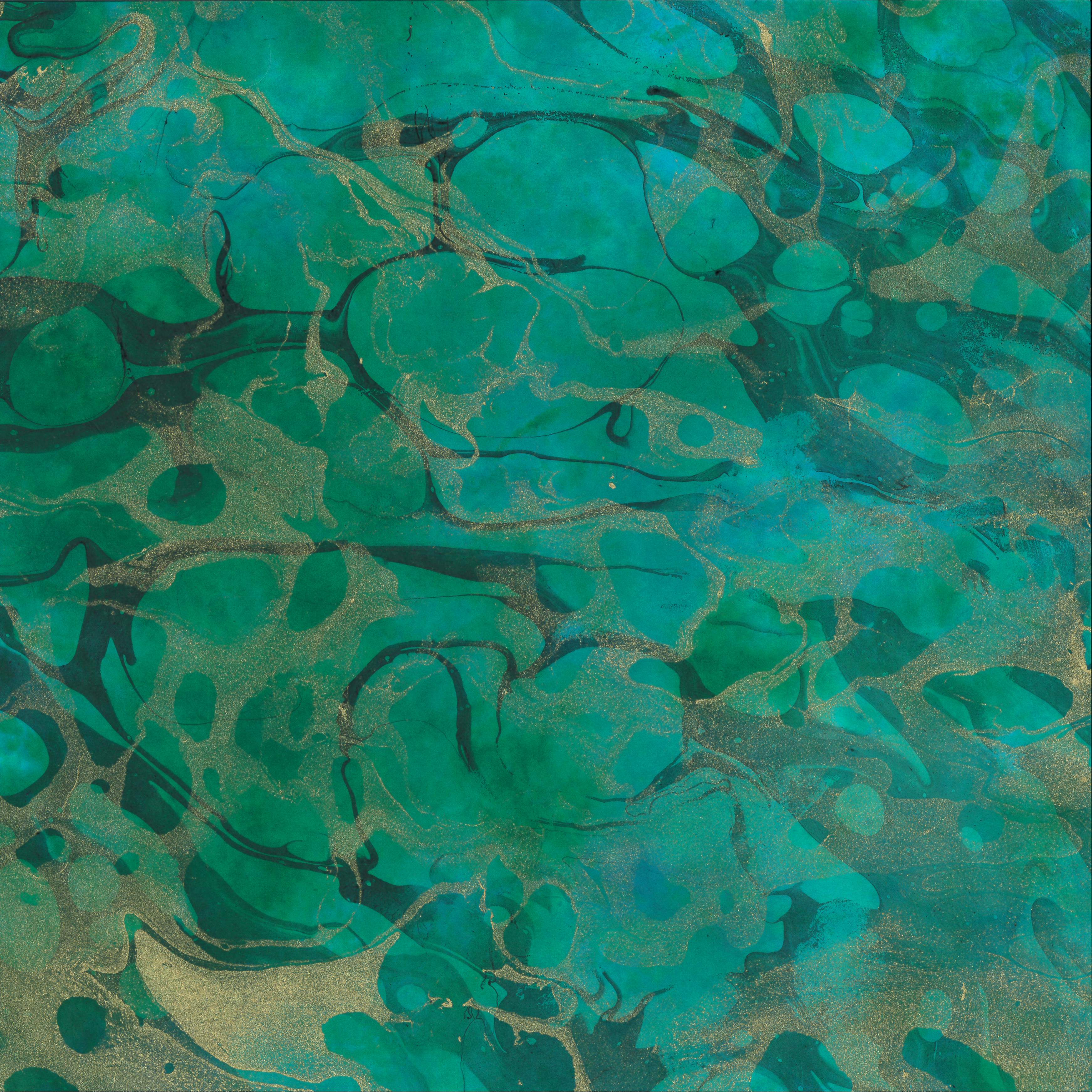 Marbled Momigami Square w/ Methyl Cellulose Treatment