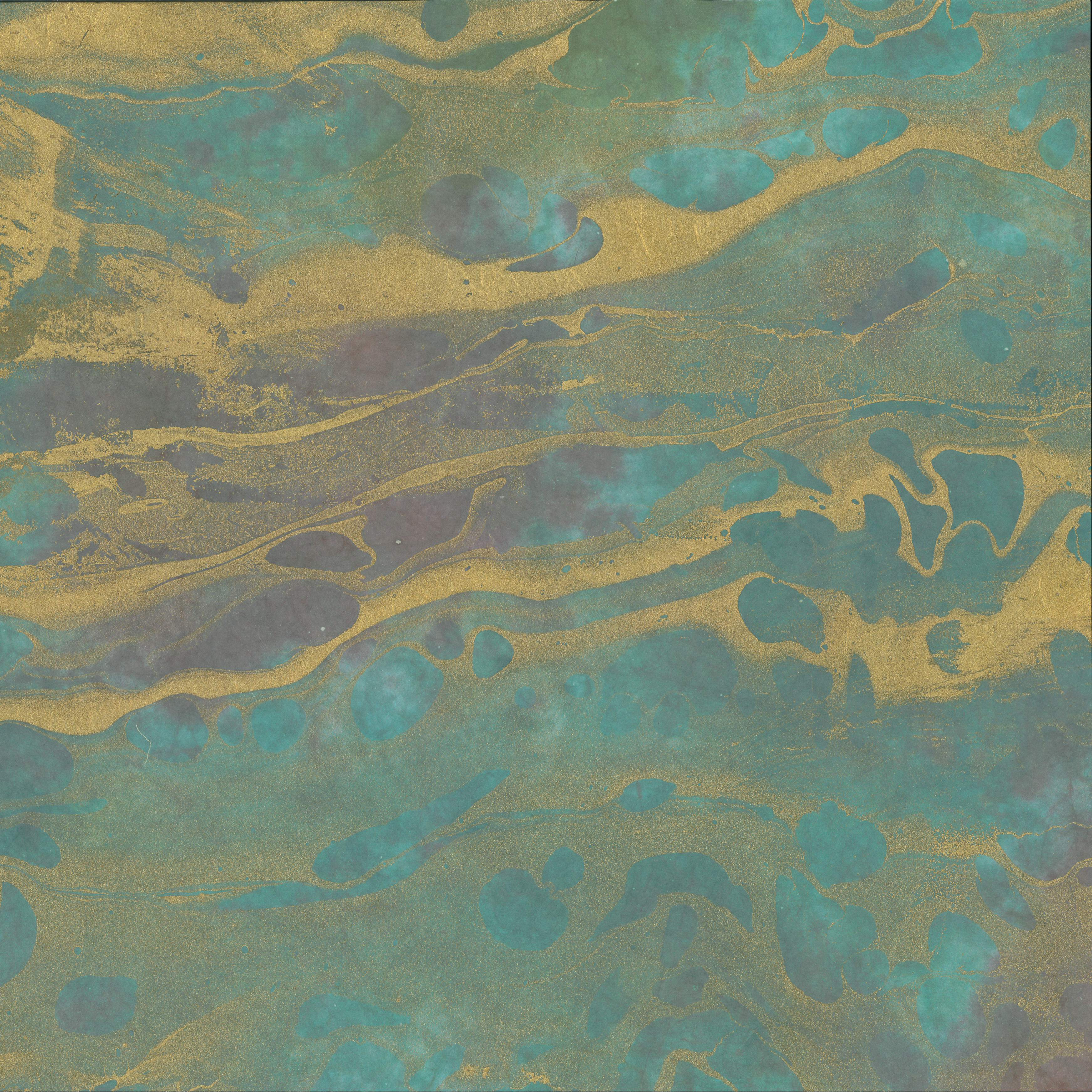Marbled Momigami Square w/ Methyl Cellulose Treatment