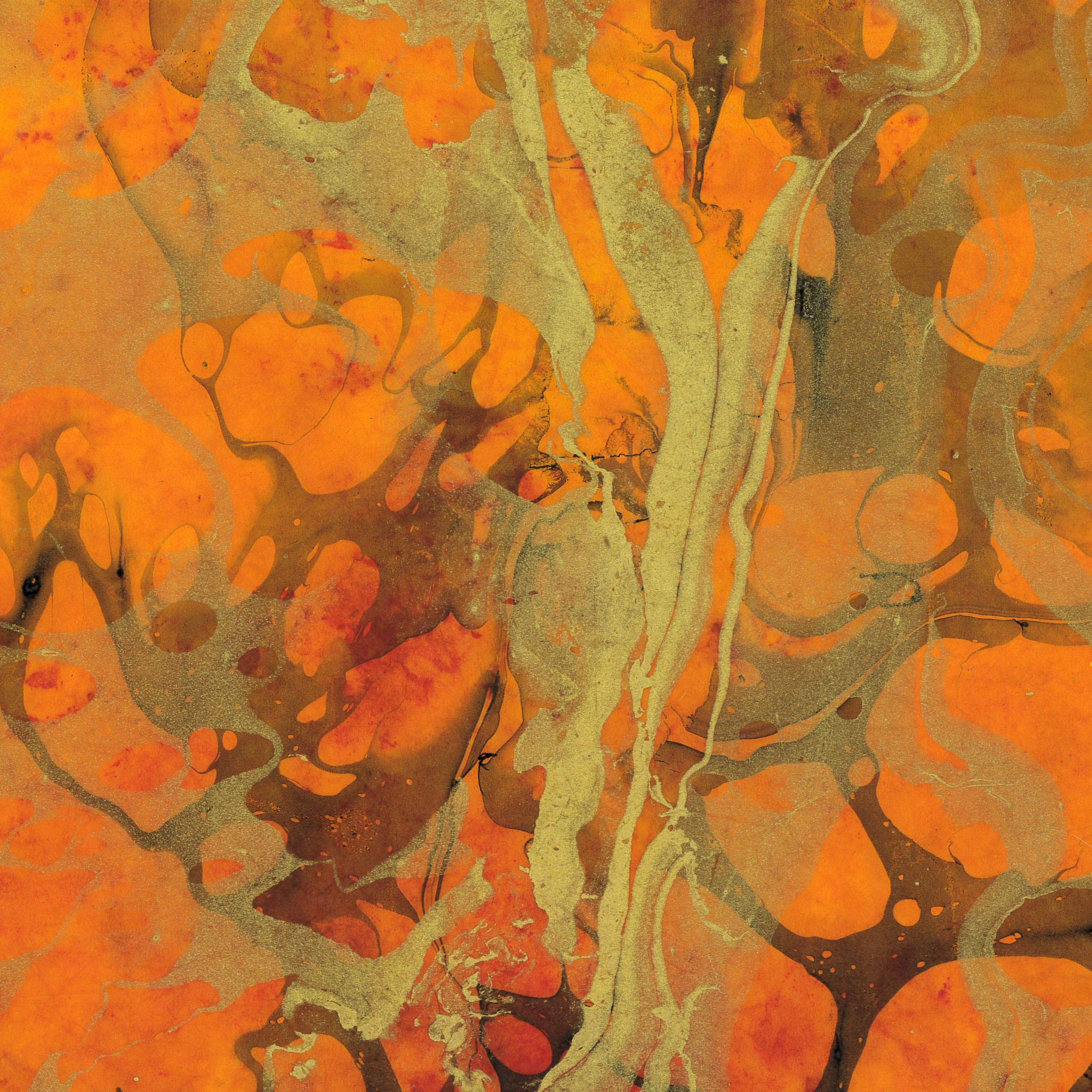 Marbled Momigami Square w/ Methyl Cellulose Treatment