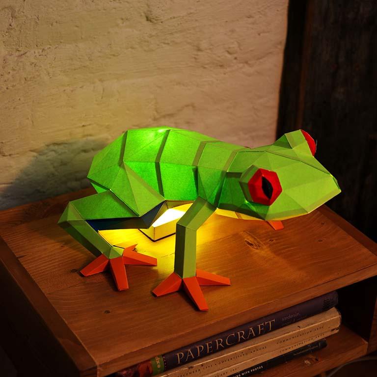 3D Papercraft Lamp Kit - Frog