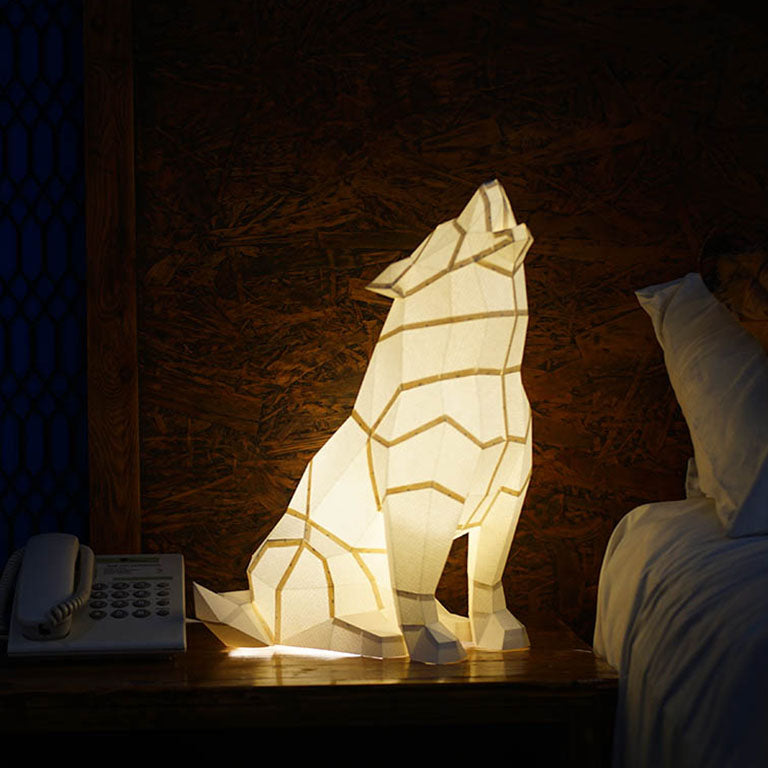 3D Papercraft Lamp Kit - Wolf