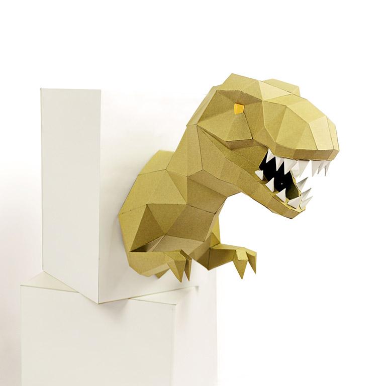 3D Papercraft Wall Art Kit - T-Rex