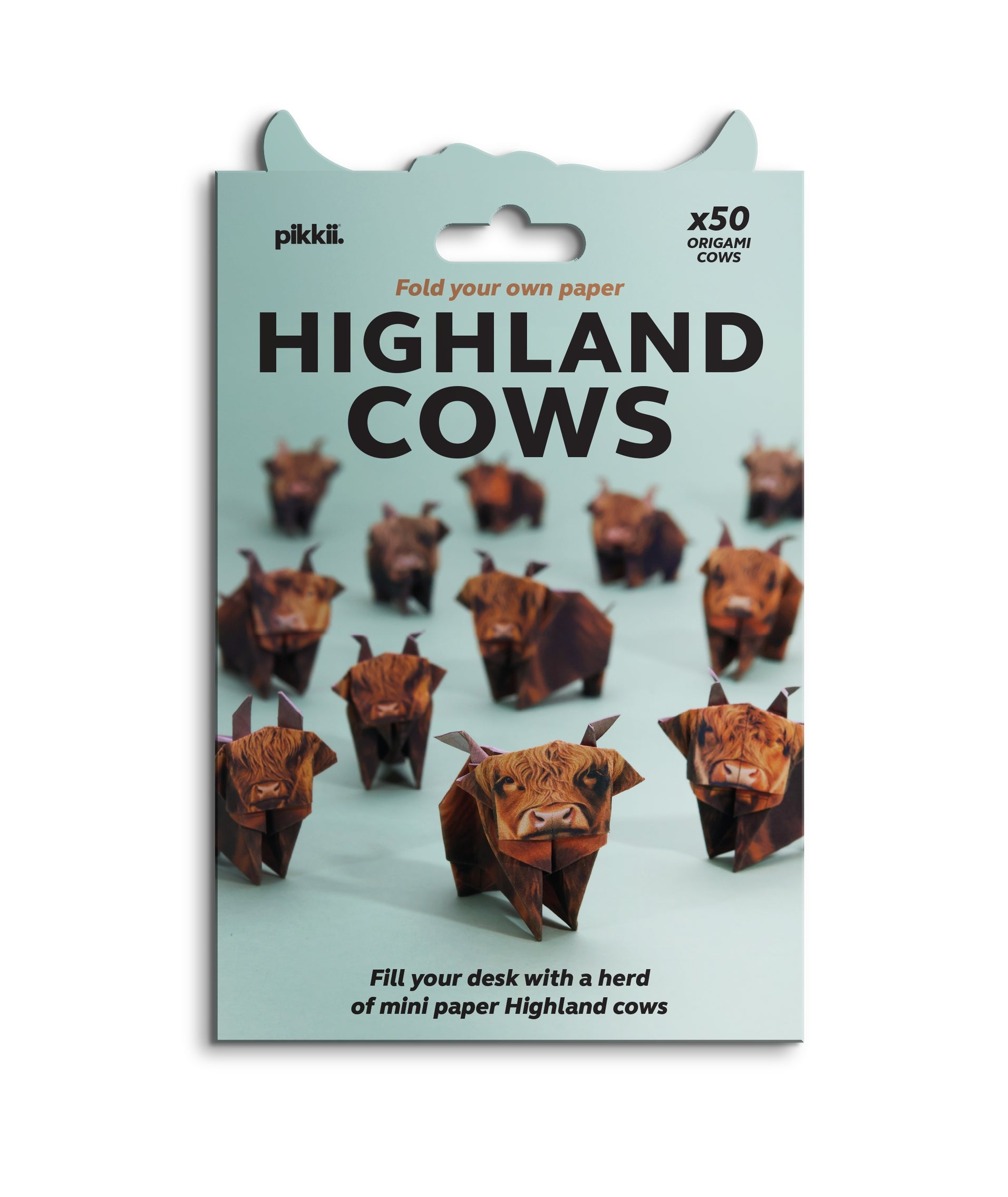 Paper Highland Cows DIY Origami Kit