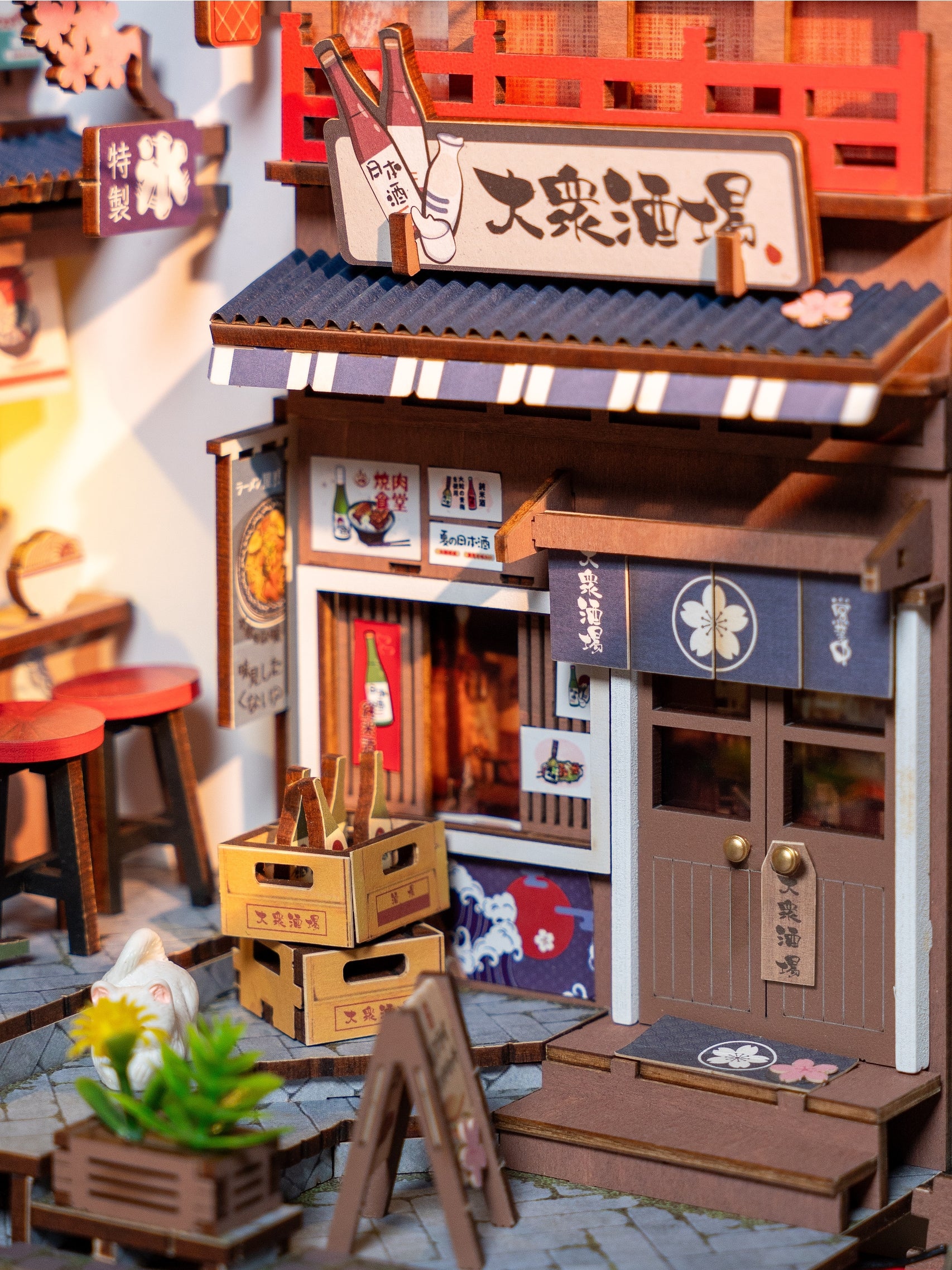 Rolife Sakura Wine Alley Diy Book Nook Kit