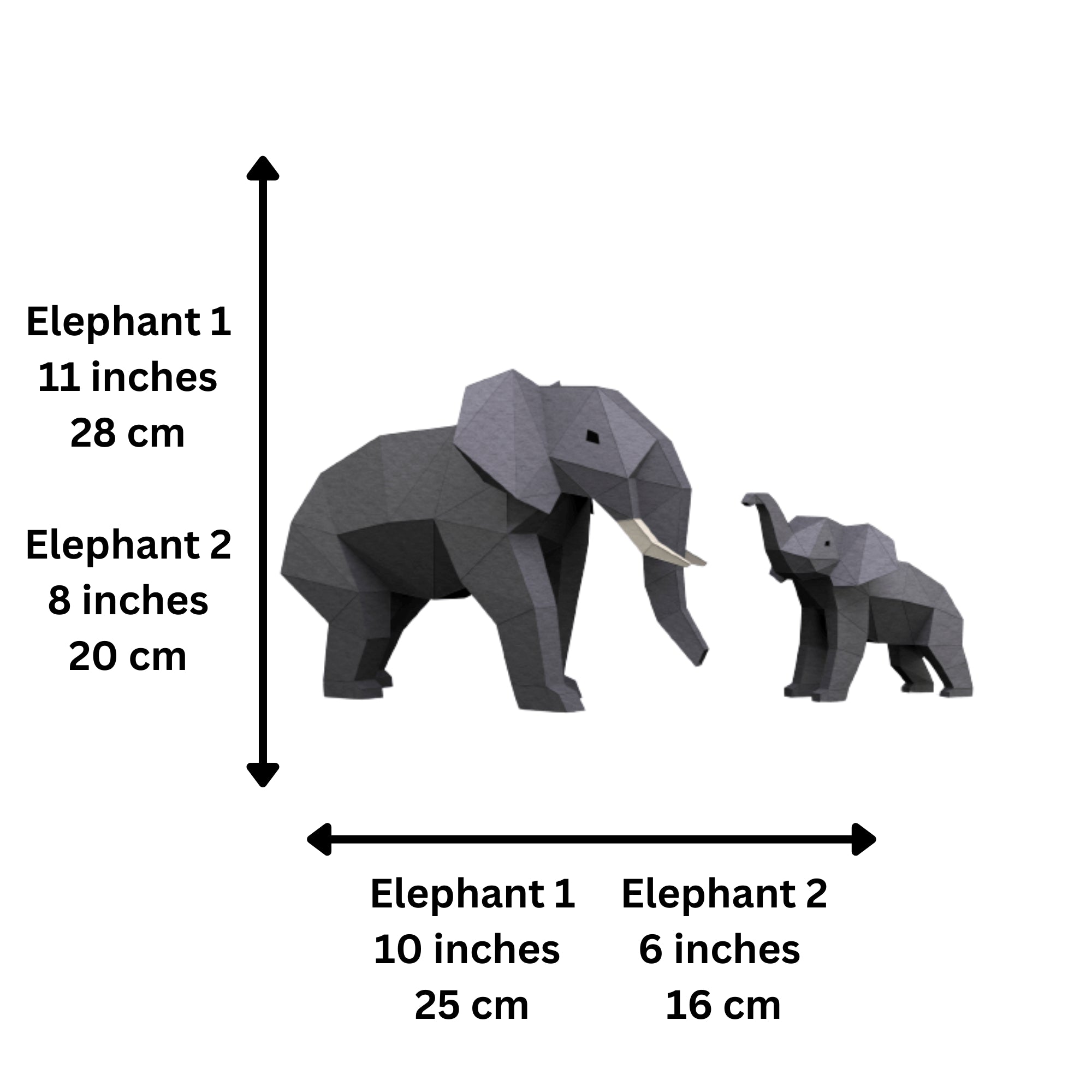 3D Papercraft Kit - Elephant