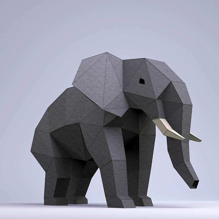 3D Papercraft Kit - Elephant