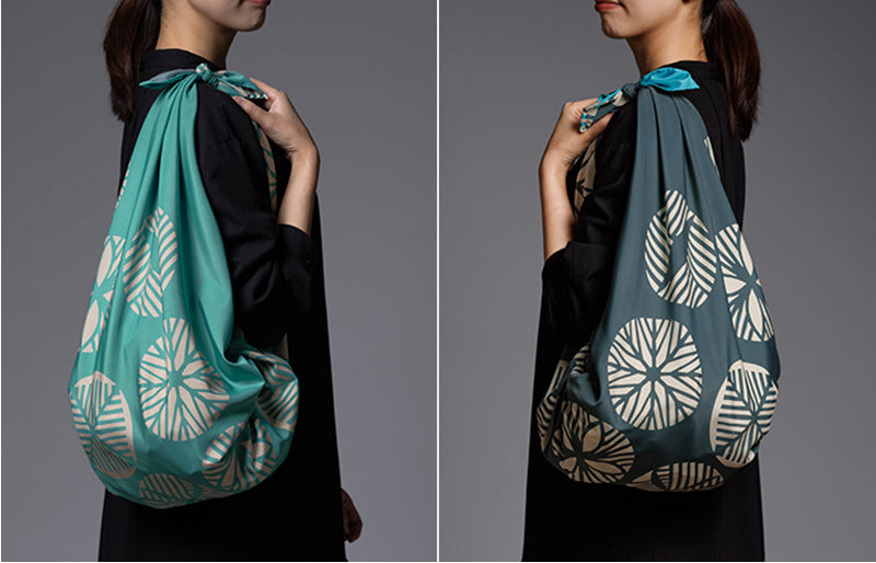 Aquadrop Water-repellent Furoshiki (100 cm) - Reversible Isa Monyo Pine