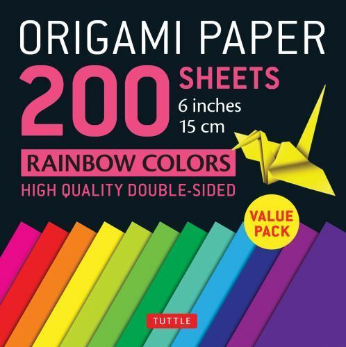 200 Sheets Rainbow Colors Origami Paper