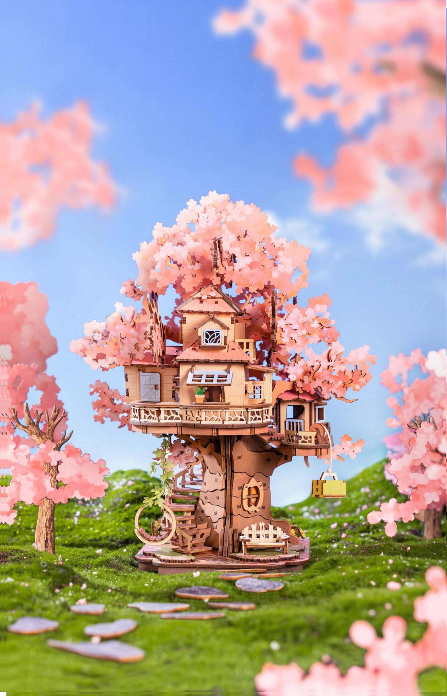 Sakura Tree House 3D Puzzle Kit