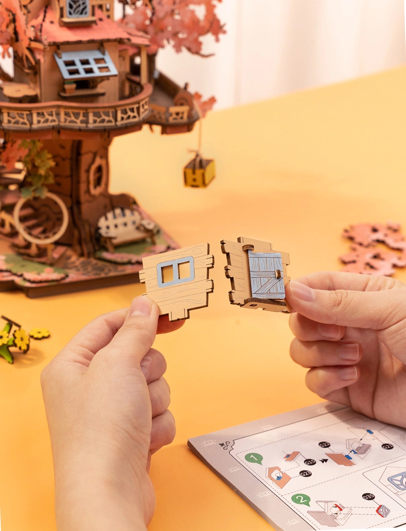 Sakura Tree House 3D Puzzle Kit