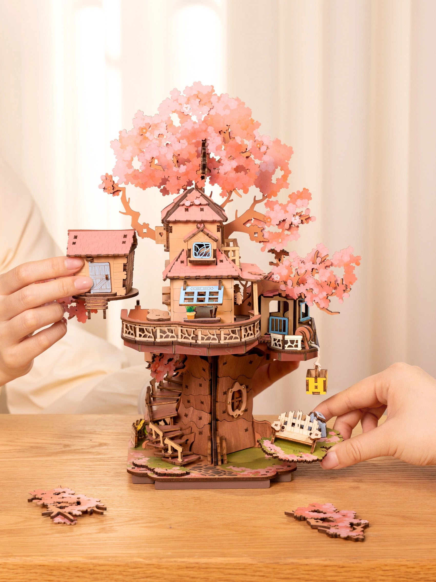 Sakura Tree House 3D Puzzle Kit