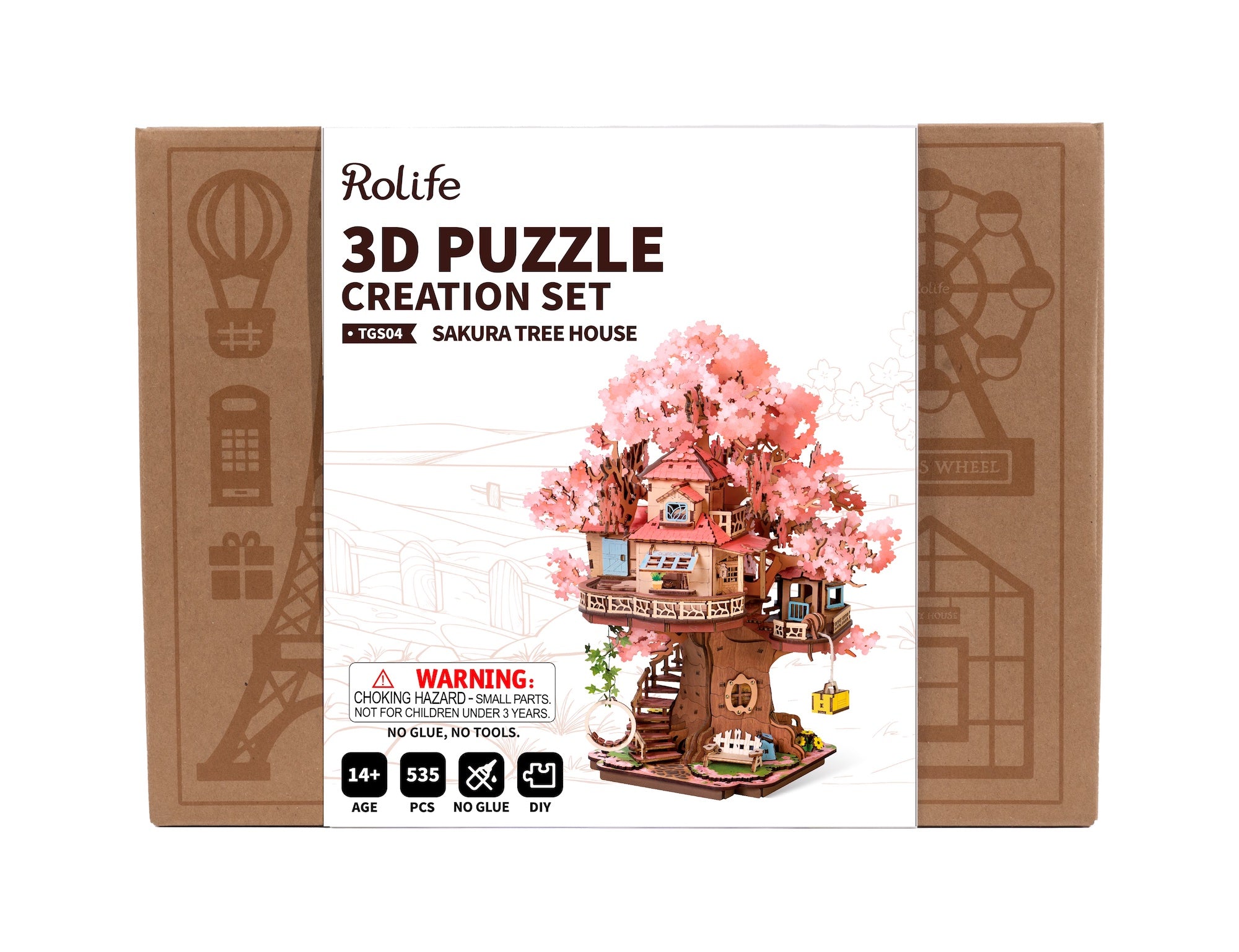 Sakura Tree House 3D Puzzle Kit