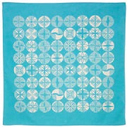 Aquadrop Water-repellent Furoshiki (70 cm) - Pine Pattern on Turquoise