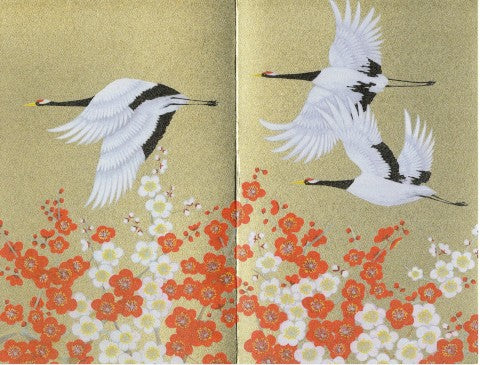 Cranes with Plum Blossoms Card