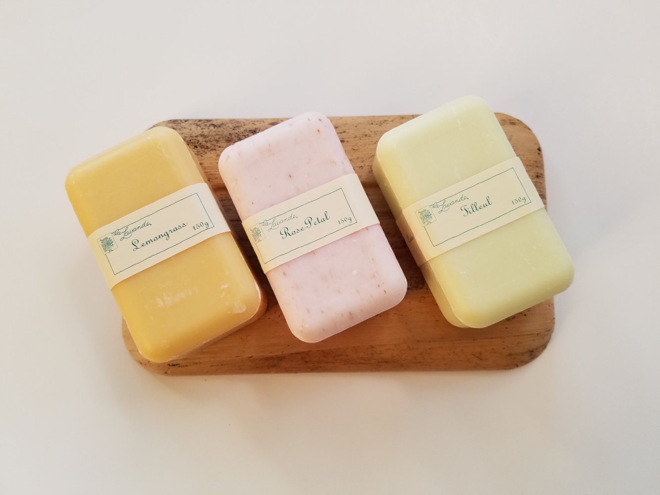 3 French Soap Set in Bamboo Box