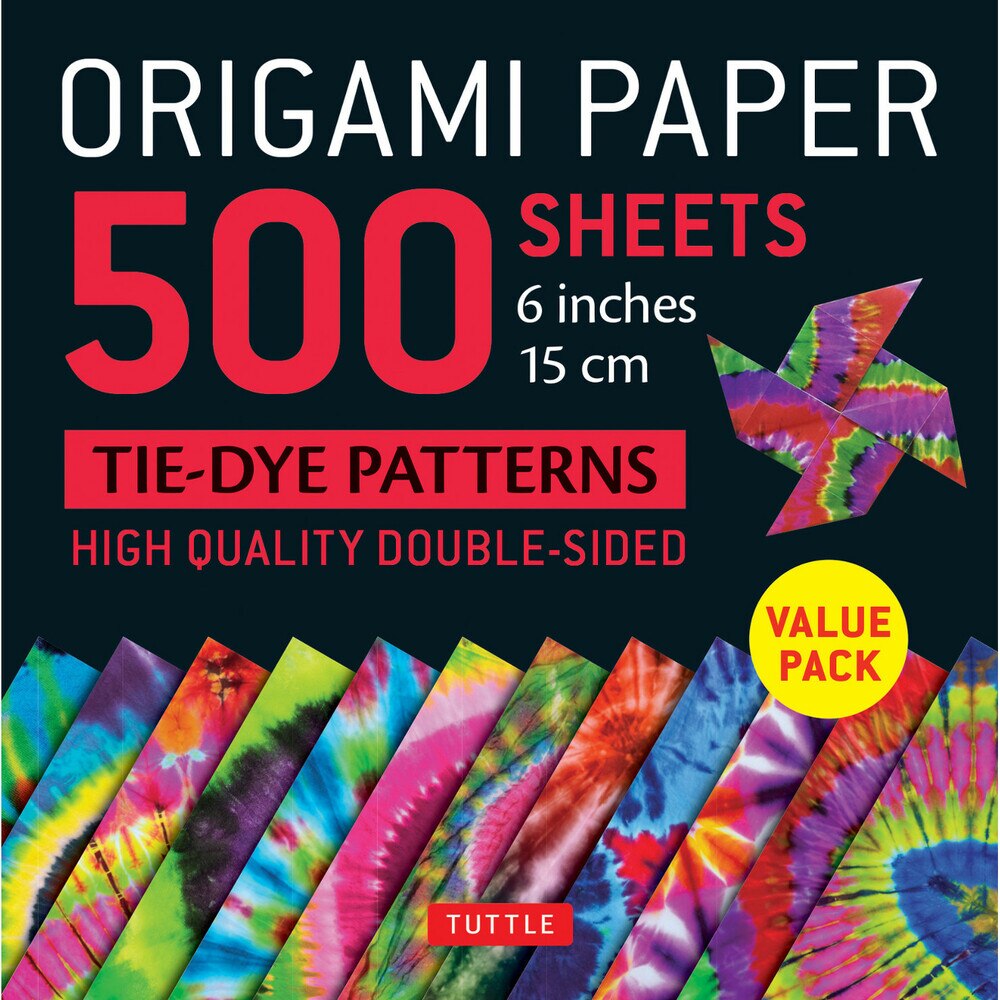 500 Sheets Tie-Dye Patterns Origami Paper