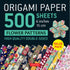 500 Sheets Flower Patterns Origami Paper