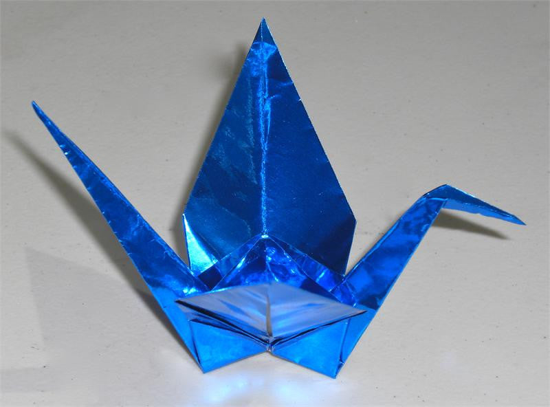 Blue Foil Origami Paper