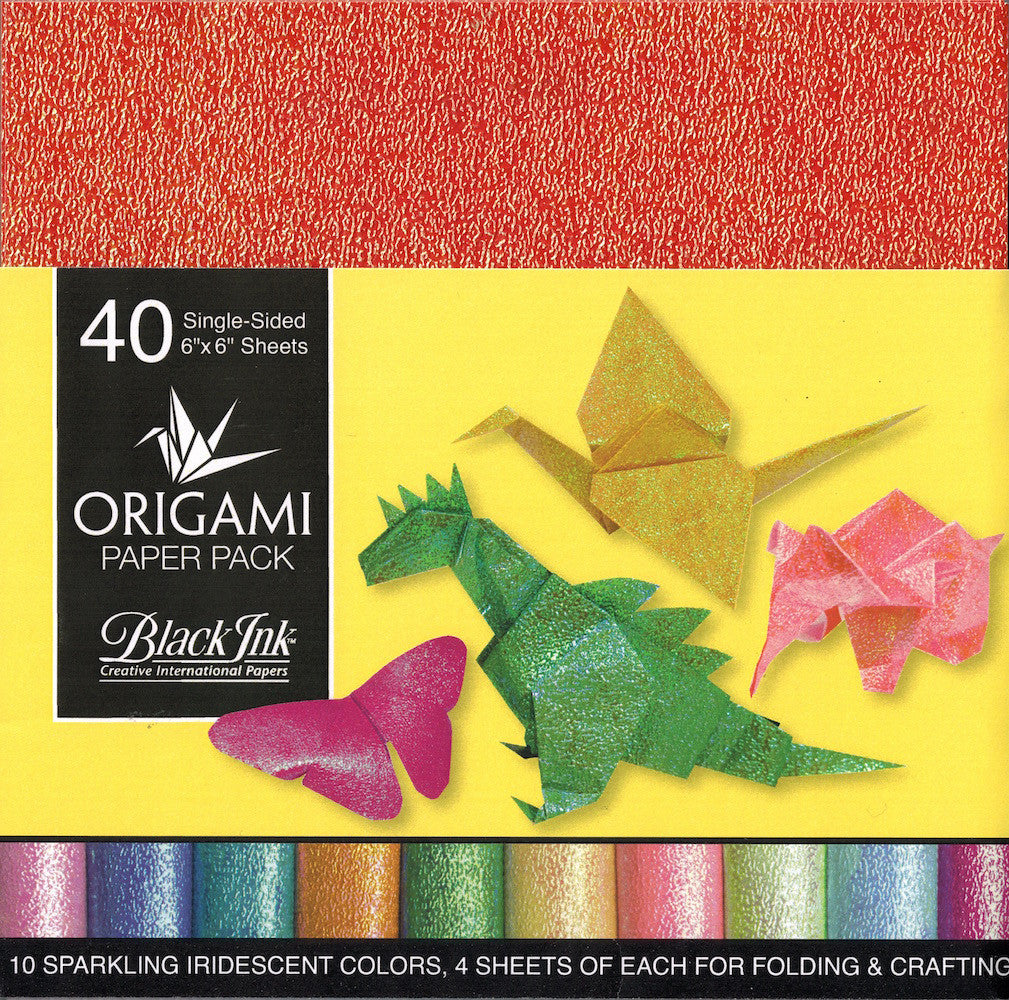 Sparkling Iridescent Origami Paper