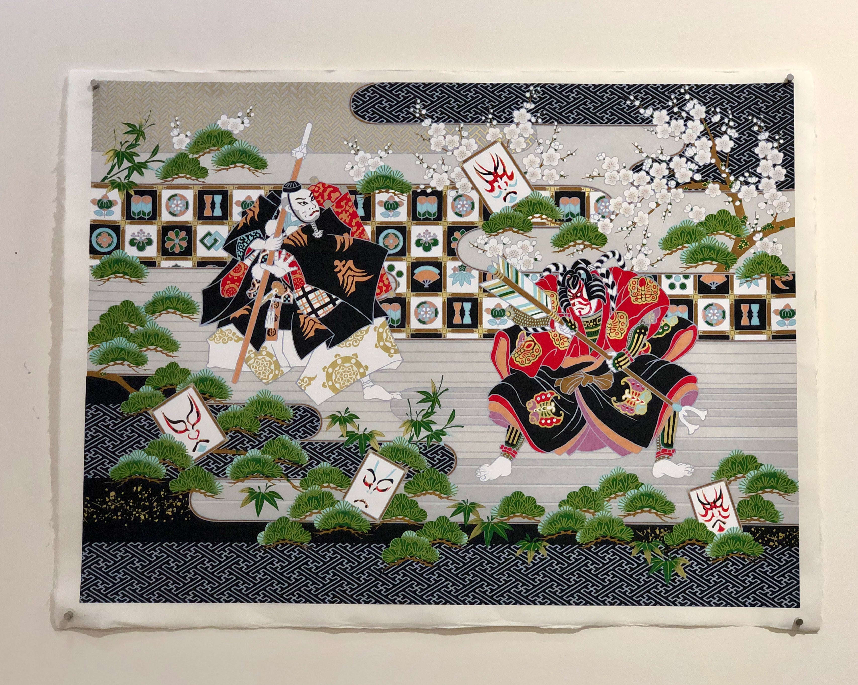 Two Samurai Kabuki Print