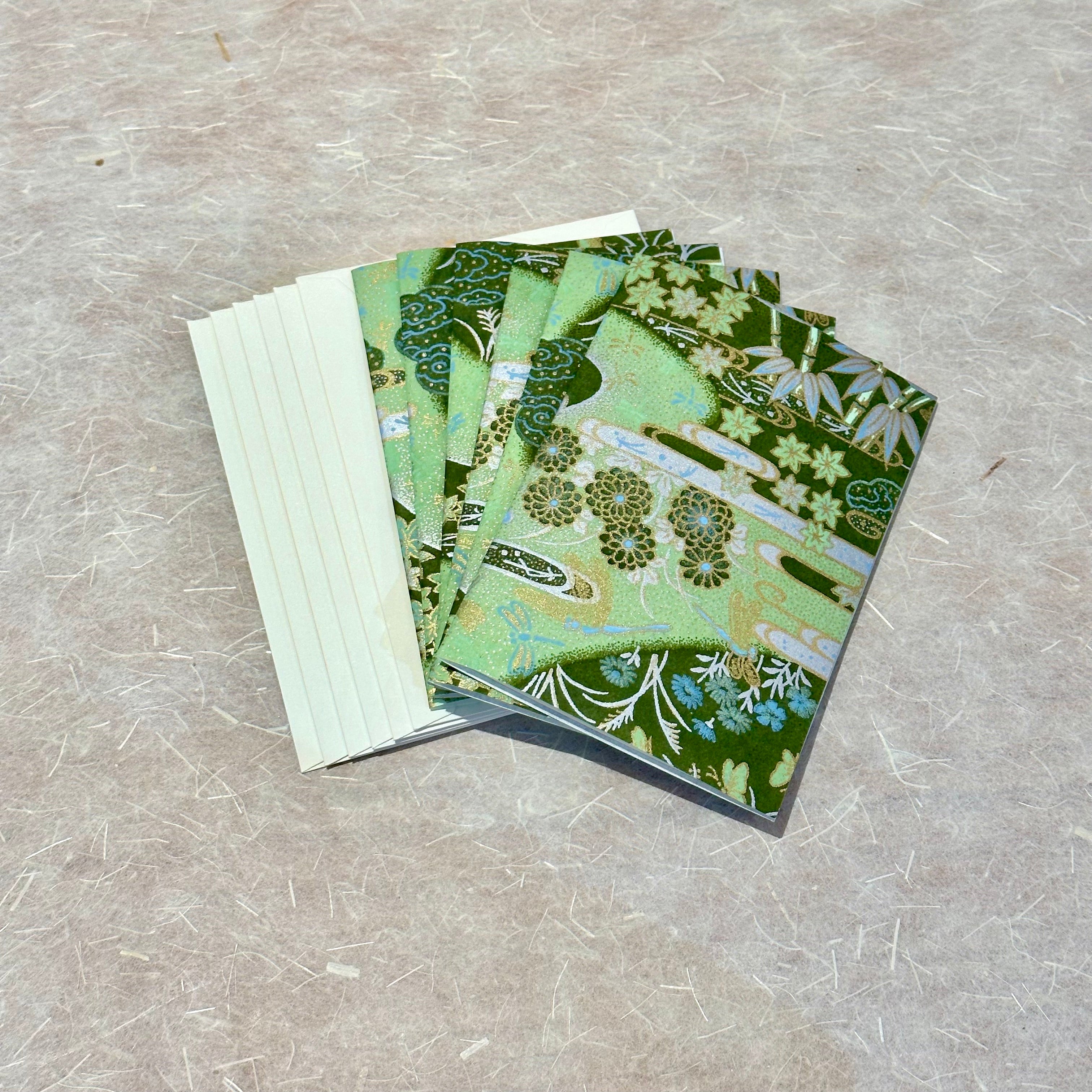 Handmade Boxed Yuzen Cards - Mystical Marsh