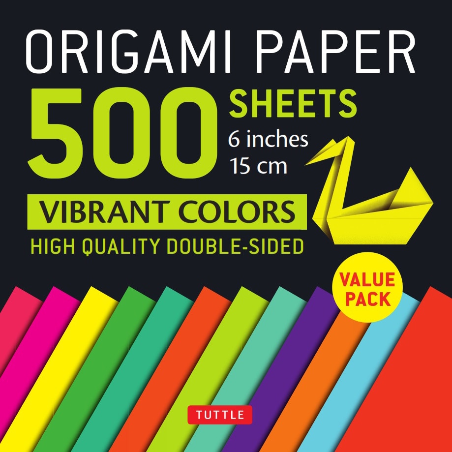 500 Sheets Vibrant Colors Origami Paper