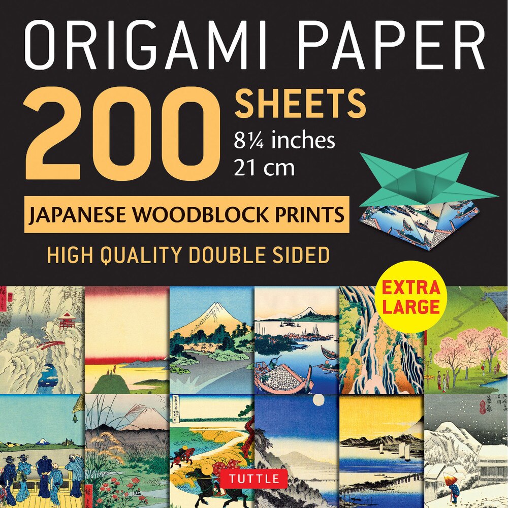Large 200 Sheets Japanese Woodblock Prints Patterns Origami Paper