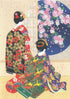 Two Geisha Cherry Blossom Window Card