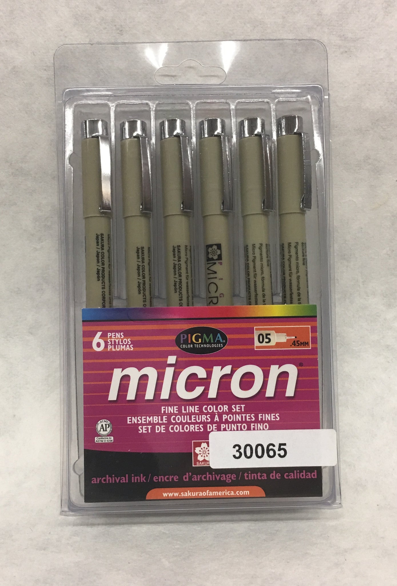 Pigma Micron 05 Assortment 6 Pack