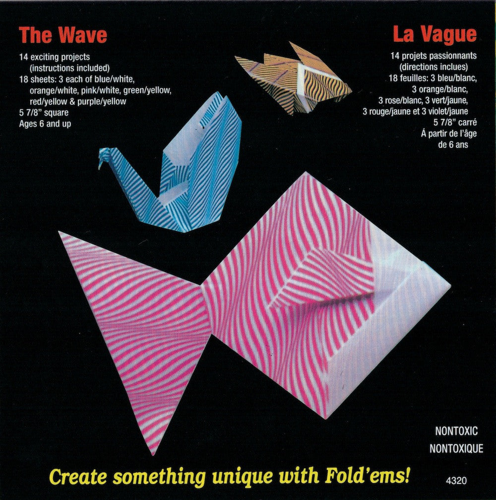 Wave Print Origami Paper
