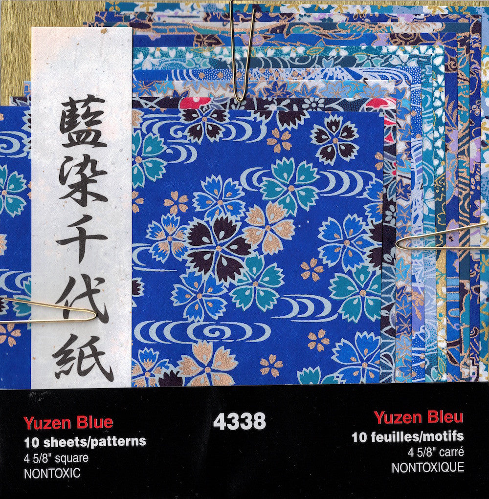 Yuzen Blue Assortment Origami Paper