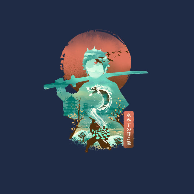 T-Shirt - Kimetsu Breath of Water - Navy