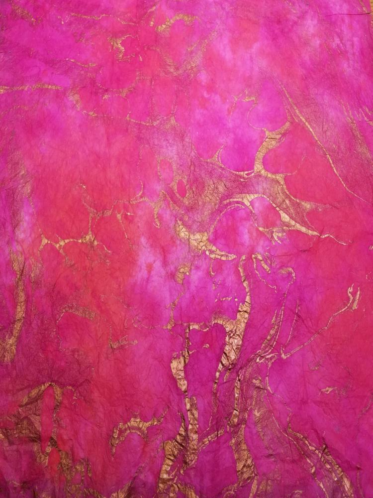 Marbled Momigami Paper - Passion Pink