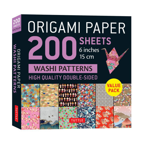 200 Sheets Washi Patterns Origami Paper