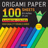 Large 100 Sheets Rainbow Colors Origami Paper