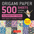 500 Sheets 4” Flower Patterns Origami Paper