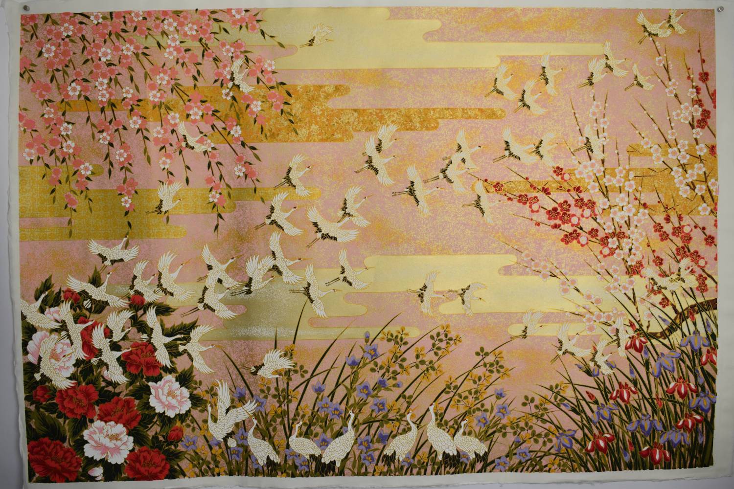 Tsuru Flowers Print