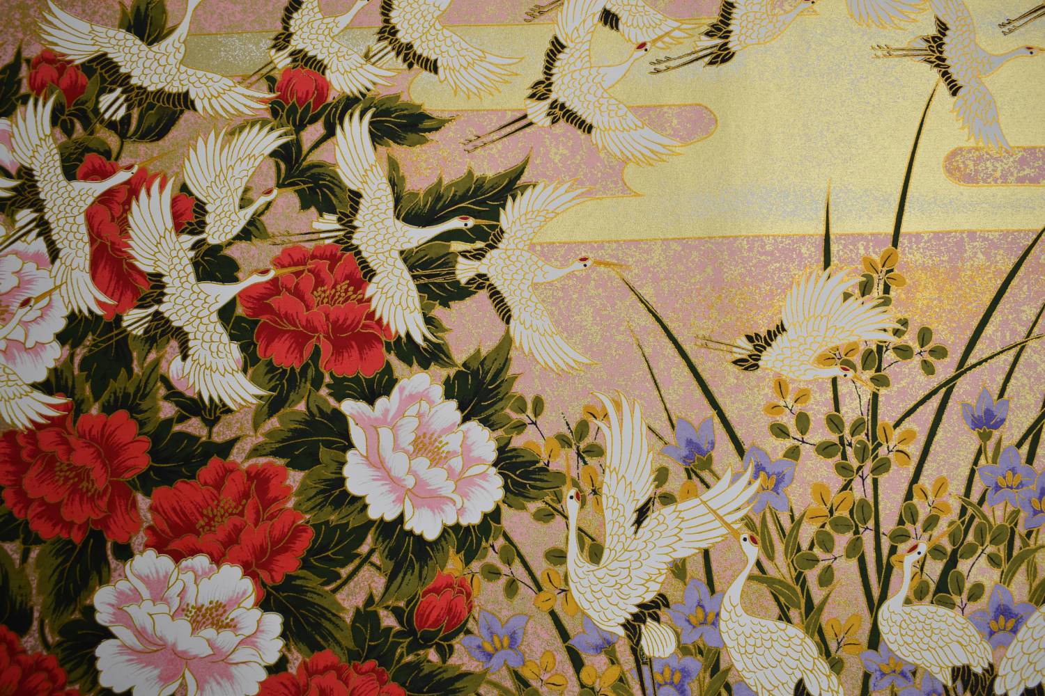 Tsuru Flowers Print